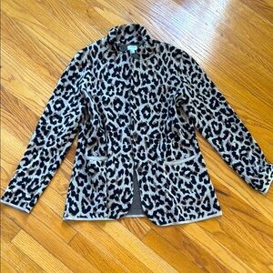 J. Crew Leopard Print Women's Knit Blazer
